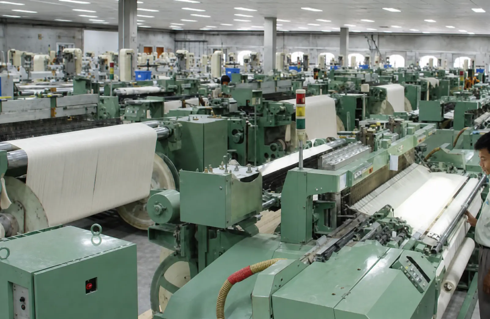 Jiangsu Ventures Ltd. partner factory floor — spinning, weaving, and knitting production, image 5